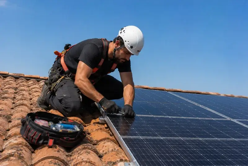 Maintenance et monitoring de panneaux solaires à Poncin